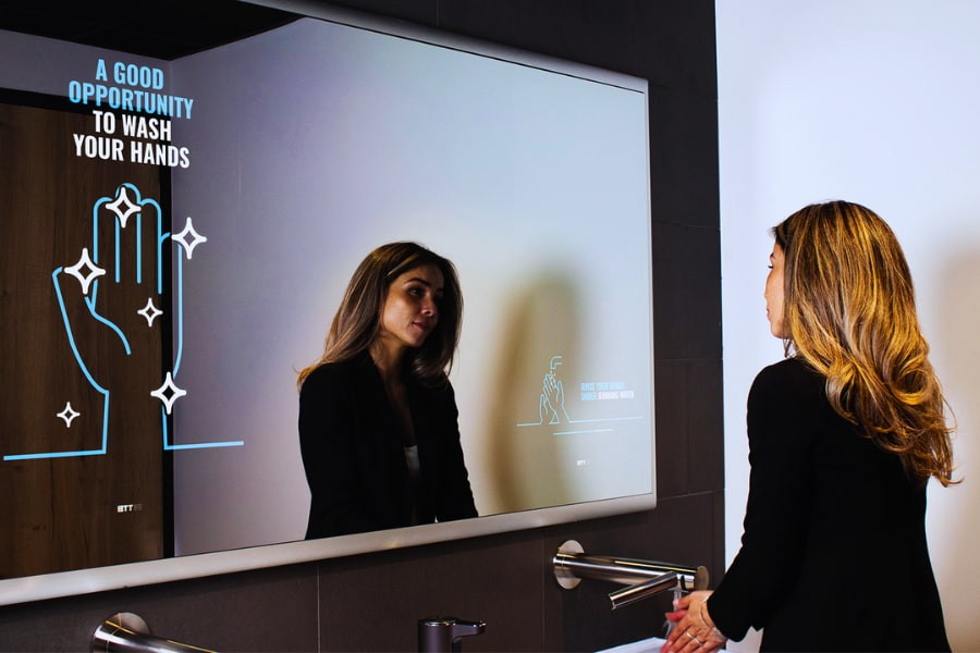 How Mirrorvision mirror screen technology works with optical mirror glass and display