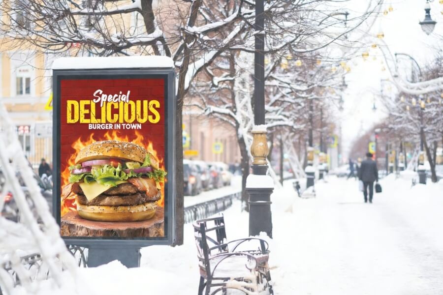 LCD display operating in cold temperatures outdoors