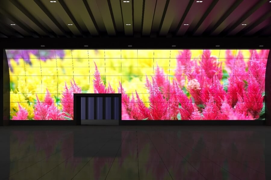 LCD video wall display with consistent brightness and viewing angles
