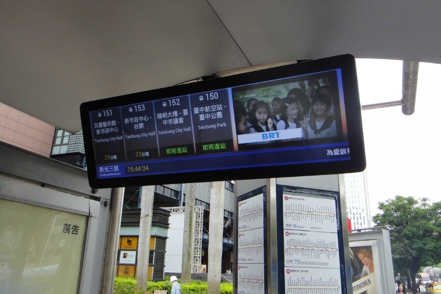 high brightness LCD commercial display in indoor environment