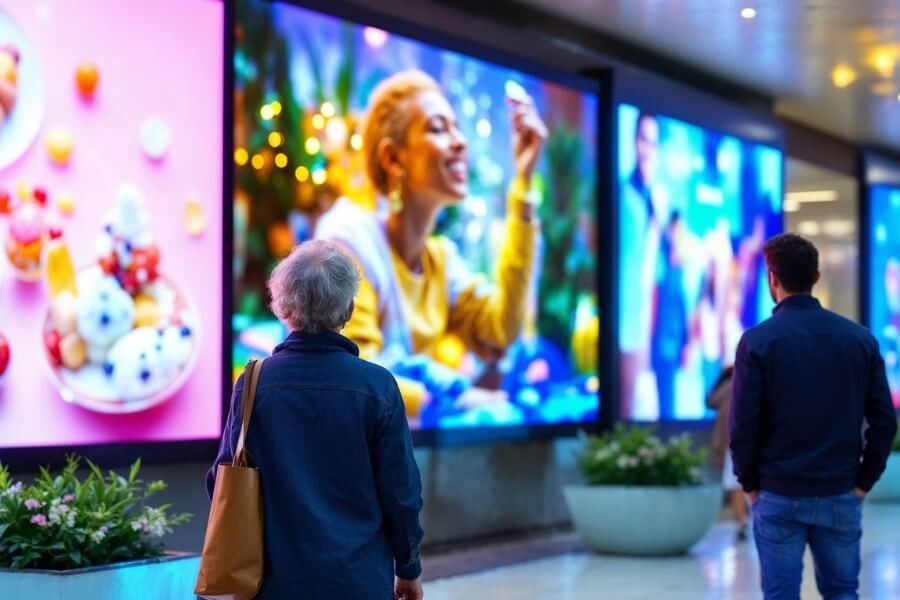 Commercial digital signage displays used in retail environments