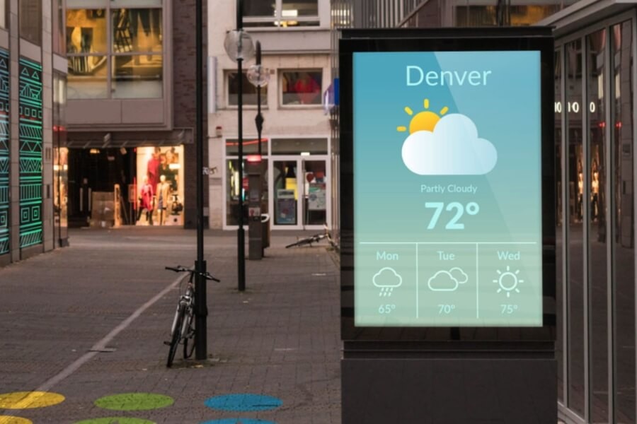 commercial HDMI LCD display screens used for digital signage